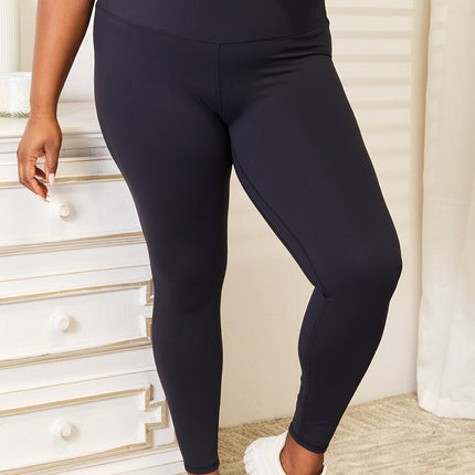 Double Take Wide Waistband Sports Leggings - Image 20