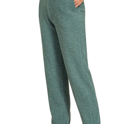 Zenana Cotton Slub Jogger Pants - Image 1