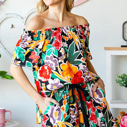 Cotton Bleu by Nu Label Floral Off-Shoulder Top - Image 1