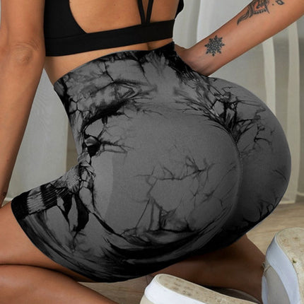 Tie-Dye High Waist Active Shorts - Image 5