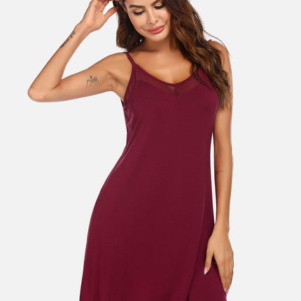 Scoop Neck Spaghetti Strap Lounge Dress - Image 5