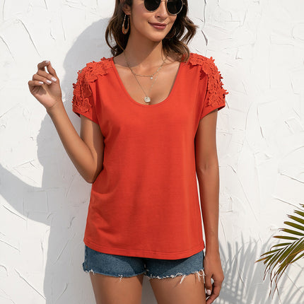 Ivy Lane Spliced Lace Cold-Shoulder Blouse - Image 5