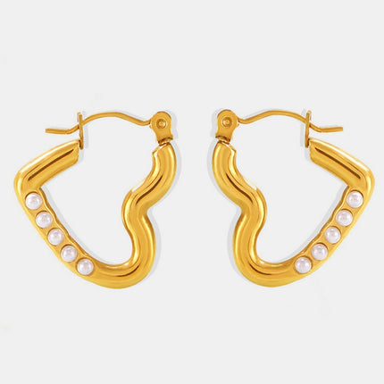 Stainless Steel Heart Earrings - Image 4