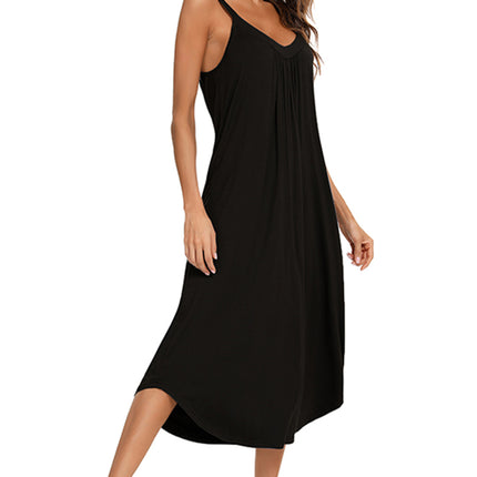 V-Neck Midi Lounge Dress - Image 12