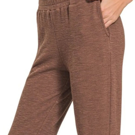 Zenana Cotton Slub Jogger Pants - Image 3