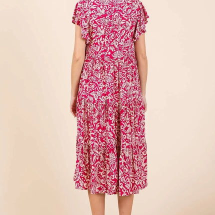 Mittoshop Abstract Print Ruffle Tier Midi Dress - Image 3