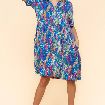 Haptics Johnny Collar Babydoll Dress with Side Pockets - Image 3