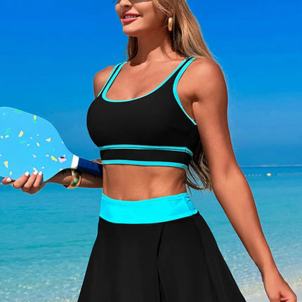 Scoop Neck Top and Skort Swim Set - Image 7