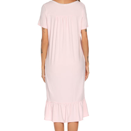 Lace Detail Square Neck Lounge Dress - Image 2