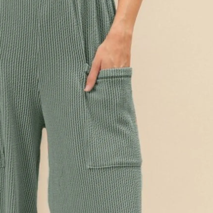 BiBi 2tone Cord Rib Waist Band Side Pocket Pants - Image 2