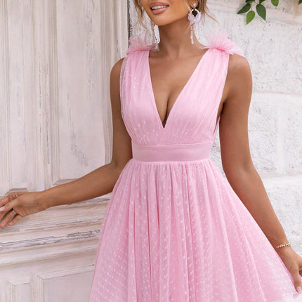 Open Back Sleeveless Mesh Dress - Image 6