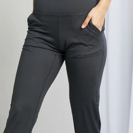 Leggings Depot Full Size Wide Waistband Cropped Joggers - Image 2