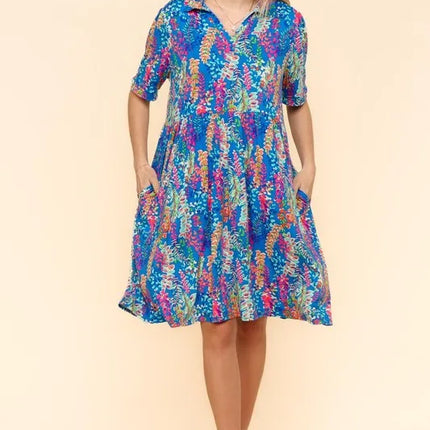 Haptics Johnny Collar Babydoll Dress with Side Pockets - Image 4