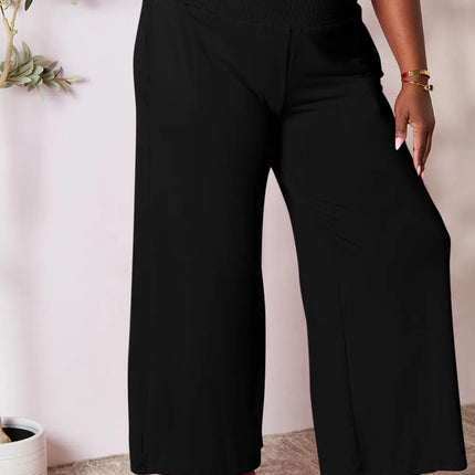 Basic Bae Full Size Smocked Wide Waistband Wide Leg Pants - Image 33