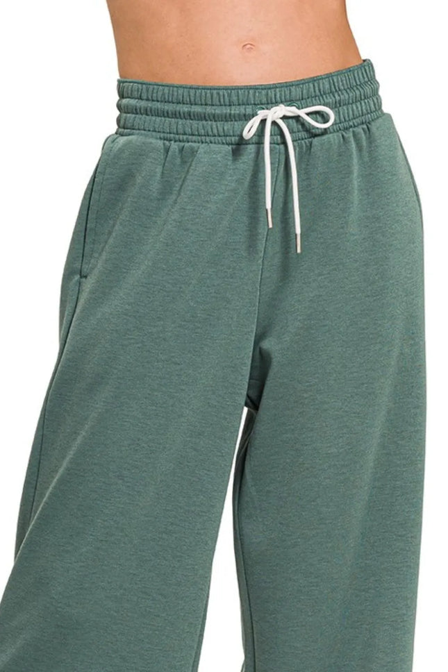 Zenana Scuba Drawstring Pants