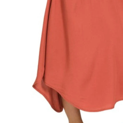 Zenana Woven Arc Hem Cami Midi Dress With Flowy Pockets - Image 3