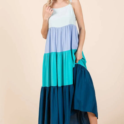 Mittoshop Color Block Tiered Pull-On Maxi Dress - Image 3
