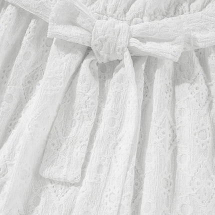 Lace Sleeveless Tied Waist Mini Dress - Image 14