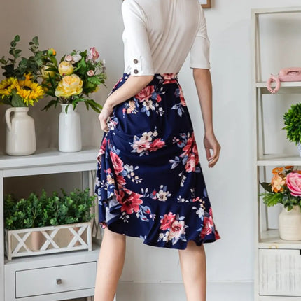 Reborn J Floral Wrap Ruffled Dress - Image 2