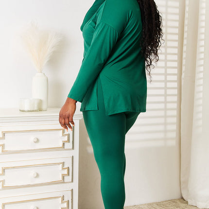 Zenana Lazy Days Full Size Long Sleeve Top and Leggings Set - Image 2