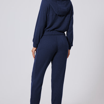 Drawstring Half Zip Hoodie and Joggers Active Set - Image 5