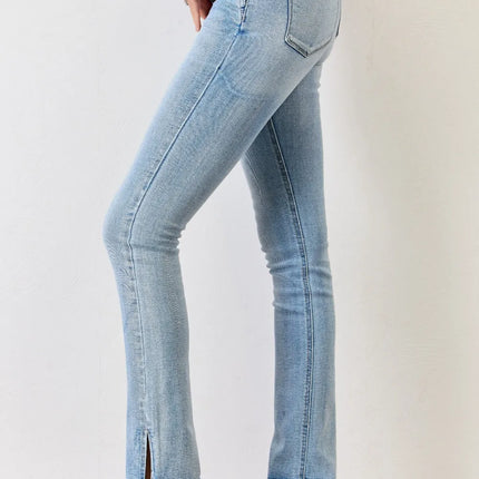 Kancan Full Size Mid Rise Y2K Slit Bootcut Jeans - Image 2