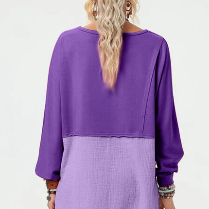 Double Take Full Size Long Sleeve High-Low T-Shirt - Image 9