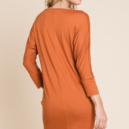 Culture Code Full Size Dolman Sleeve Mini Dress - Image 2