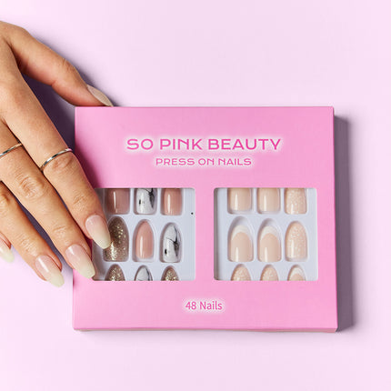 SO PINK BEAUTY Press On Nails 2 Packs - Image 1