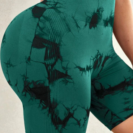 Tie-Dye High Waist Active Shorts - Image 3