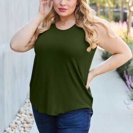 Basic Bae Full Size Round Neck Curved Hem Tank - Image 24