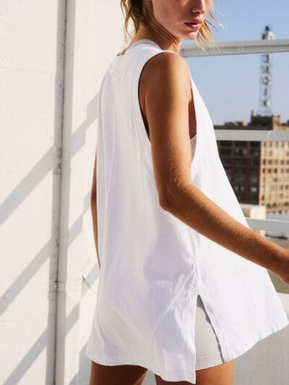 Side Slit V-Neck Tank - Image 5