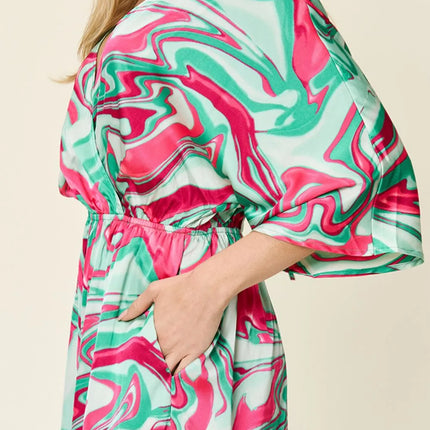 Double Take Full Size Half Sleeve Wide Leg Jumpsuit - Image 4